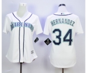 women mlb jerseys seattle mariners #34 hernandez white