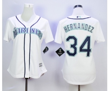 women mlb jerseys seattle mariners #34 hernandez white