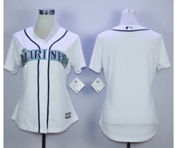 women mlb jerseys seattle mariners blank White Jerseys