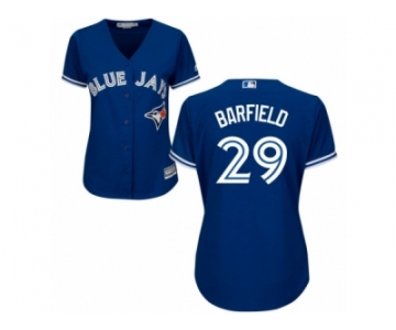 Women Majestic Toronto Blue Jays #29 Jesse Barfield Authentic Blue Alternate MLB Jersey