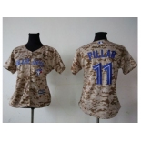 Women Toronto Blue Jays #11 Kevin Pillar Camo Fashion Stitched MLB Jersey