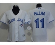 Women Toronto Blue Jays #11 Kevin Pillar White Home Stitched Baseball Jersey