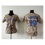 Women Toronto Blue Jays #19 Jose Bautista Camo Fashion Stitched MLB Jersey