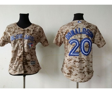 Women Toronto Blue Jays #20 Josh Donaldson Camo Fashion Stitched MLB Jersey