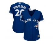 Women Toronto Blue Jays #20 Josh Donaldson Majestic Royal 2018 Spring Training Cool Base Player Jersey