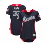 Women's Majestic Toronto Blue Jays #33 J.A. Happ Game Navy Blue American League 2018 MLB All-Star MLB Jersey