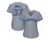 Women's Majestic Toronto Blue Jays #37 Jason Grilli Authentic Grey Road MLB Jersey