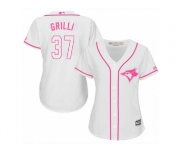 Women's Majestic Toronto Blue Jays #37 Jason Grilli Replica White Fashion Cool Base MLB Jersey