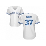 Women's Majestic Toronto Blue Jays #37 Jason Grilli Replica White Home MLB Jersey