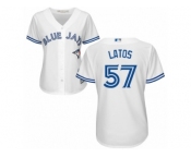 Women's Majestic Toronto Blue Jays #57 Mat Latos Authentic White Home MLB Jersey