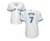 Women's Majestic Toronto Blue Jays #7 B.J. Upton Replica White Home MLB Jersey