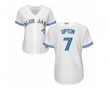 Women's Majestic Toronto Blue Jays #7 B.J. Upton Replica White Home MLB Jersey