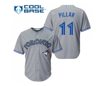 Women's Toronto Blue Jays #11 Kevin Pillar Grey Road Stitched MLB Jersey