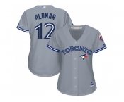 Women's Toronto Blue Jays #12 Roberto Alomar Grey Road Stitched MLB Jersey