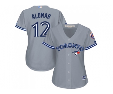 Women's Toronto Blue Jays #12 Roberto Alomar Grey Road Stitched MLB Jersey