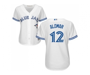 Women's Toronto Blue Jays #12 Roberto Alomar White Home Stitched MLB Jersey