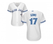 Women's Toronto Blue Jays #17 Ryan Goins White Home Stitched MLB Jersey