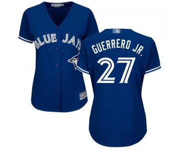 Women's Toronto Blue Jays #27 Vladimir Guerrero Jr. Authentic Blue Alternate Baseball Jersey