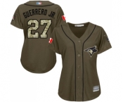 Women's Toronto Blue Jays #27 Vladimir Guerrero Jr. Authentic Green Salute to Service Baseball Jersey