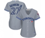 Women's Toronto Blue Jays #27 Vladimir Guerrero Jr. Authentic Grey Road Baseball Jersey