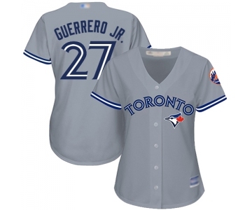 Women's Toronto Blue Jays #27 Vladimir Guerrero Jr. Authentic Grey Road Baseball Jersey