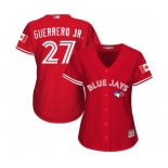 Women's Toronto Blue Jays #27 Vladimir Guerrero Jr. Authentic Scarlet Alternate Baseball Jersey