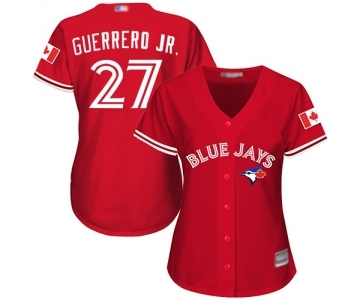 Women's Toronto Blue Jays #27 Vladimir Guerrero Jr. Authentic Scarlet Alternate Baseball Jersey