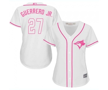 Women's Toronto Blue Jays #27 Vladimir Guerrero Jr. Authentic White Fashion Cool Base Baseball Jersey