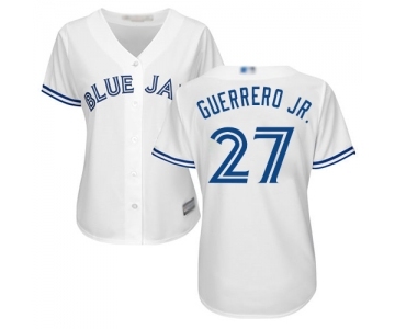 Women's Toronto Blue Jays #27 Vladimir Guerrero Jr. Authentic White Home Baseball Jersey