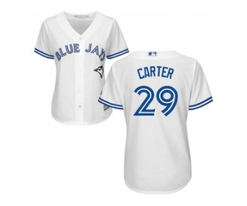 Women's Toronto Blue Jays #29 Joe Carter White Home Stitched MLB Jersey