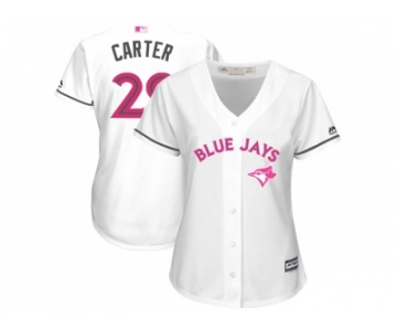 Women's Toronto Blue Jays #29 Joe Carter White Mother's Day Cool Base Stitched MLB Jersey