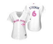 Women's Toronto Blue Jays #6 Marcus Stroman White Home 2016 Mother's Day Cool Base Jersey