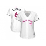 Women's Toronto Blue Jays #6 Marcus Stroman White Mother's Day Cool Base Stitched MLB Jersey