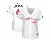 Women's Toronto Blue Jays #6 Marcus Stroman White Mother's Day Cool Base Stitched MLB Jersey