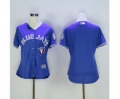 Women's Toronto Blue Jays Blank Majestic Blue 40th Anniversary Patch Cool Base Jersey