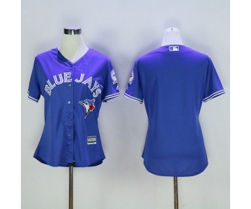 Women's Toronto Blue Jays Blank Majestic Blue 40th Anniversary Patch Cool Base Jersey