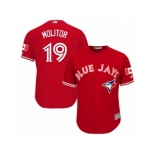 Youth Majestic Toronto Blue Jays #19 Paul Molitor Authentic Red Canada Day MLB Jersey