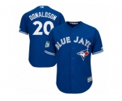 Youth Majestic Toronto Blue Jays #20 Josh Donaldson Authentic Royal Blue 2017 Spring Training Cool Base MLB Jersey