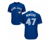 Youth Majestic Toronto Blue Jays #47 Miguel Montero Authentic Blue Alternate MLB Jersey