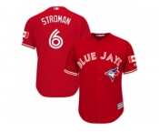 Youth Majestic Toronto Blue Jays #6 Marcus Stroman Authentic Red Canada Day MLB Jersey