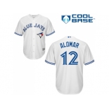 Youth Toronto Blue Jays #12 Roberto Alomar White Cool Base Stitched MLB Jersey