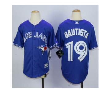 Youth Toronto Blue Jays #19 Jose Bautista Blue New Jerseys