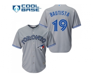 Youth Toronto Blue Jays #19 Jose Bautista Grey Cool Base Stitched MLB Jersey