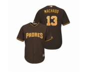 Youth Padres #13 Manny Machado Majestic Official Cool Base Jersey