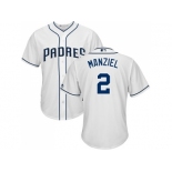 Youth San Diego Padres #2 Johnny Manziel White Cool Base Stitched MLB Jersey