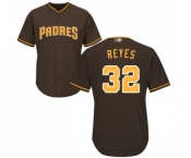 Youth San Diego Padres #32 Franmil Reyes Authentic Brown Alternate Cool Base Baseball Jersey