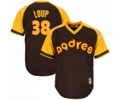 Youth San Diego Padres #38 Aaron Loup Authentic Brown Alternate Cooperstown Cool Base Baseball Jersey