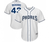 Youth San Diego Padres #43 Garrett Richards Authentic White Home Cool Base Baseball Jersey