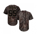 Youth San Diego Padres #55 Matt Strahm Authentic Camo Realtree Collection Flex Base Baseball Jersey