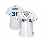 Women San Diego Padres #30 Eric Hosmer White Home Stitched MLB Jersey